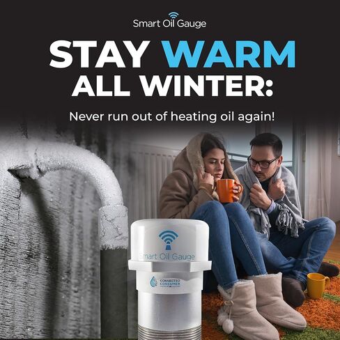 مقياس الزيت الذكي - مقياس خزان زيت التدفئة Wi -Fi مع مراقبة ذكية - مقياس خزان الوقود متوافق مع Alexa - المصمم لخزانات 275/330/500/550 in Saudi Arabia
