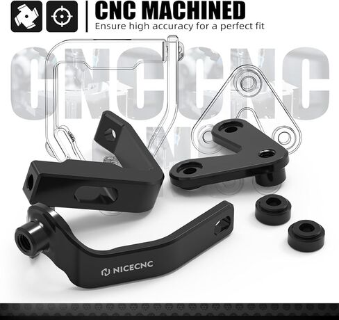 NiceCnc Steering Damper Bracket ، 6061 الألومنيوم ، متوافق مع KTM 250 SX-F 350 SX-F 250 XC-F 300 XC 2023-2025 يعزز الثبات في العجلات الأمامية ، ويقلل من الاهتزازات ، الأسود المقلوب ، انظر التركيب in Kuwait