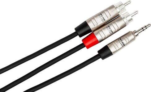 Hosa HMR-003Y 3.5 mm TRS to Dual RCA Pro Stereo Breakout Cable, 3 Feet in Saudi Arabia