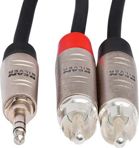 Hosa HMR-003Y 3.5 mm TRS to Dual RCA Pro Stereo Breakout Cable, 3 Feet in Saudi Arabia