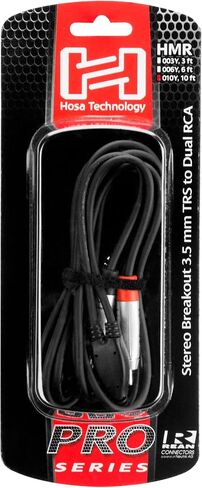 Hosa HMR-003Y 3.5 mm TRS to Dual RCA Pro Stereo Breakout Cable, 3 Feet in Saudi Arabia