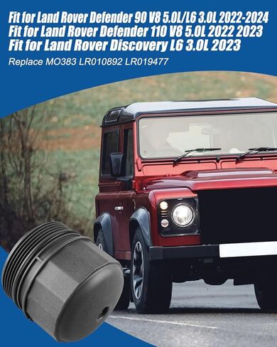 Engine Oil Filter and Housing Cap Cover Fit for Land Rover Defender 90 110 LR4 Range Rover Sport Velar 2010-2024 Replace MO383 LR010892 LR019477 LR011279 in Saudi Arabia