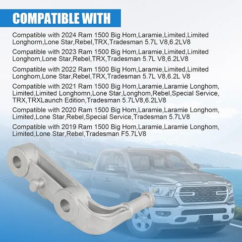 Rear Left Exhaust Bracket Muffler Support Assembly Compatible with Dodge Ram 1500 5.7L 6.2L 2019-2024 Exhaust Bracket Driver Side Replace 68275662AB in Saudi Arabia