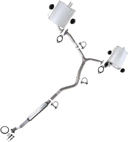 عادم متعدد المنوع مرنان y-pipe زوج من كاتم الصوت متوافق مع 2011-2013 سوبارو فورستر 2.5L | معتمد من وكالة حماية البيئة | العادم الشمالي الشرقي | يشمل حشوات ومشابك وشماعات ومجموعة الترباس in Saudi Arabia