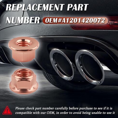 10PCS M8×1.25 Exhaust Manifold Gasket Nut,Professional Hexagonal Exhaust Nut Provide Good Sealing,Exhausts Manifold Kit Nuts for Exhausts System Replacement OEM#A1201420072 in Saudi Arabia