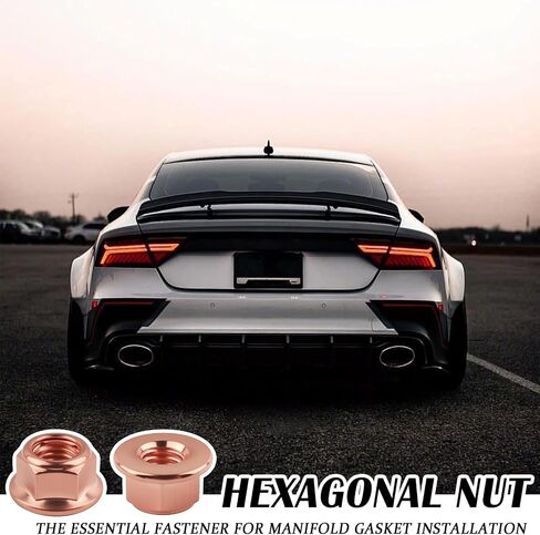 10PCS M8×1.25 Exhaust Manifold Gasket Nut,Professional Hexagonal Exhaust Nut Provide Good Sealing,Exhausts Manifold Kit Nuts for Exhausts System Replacement OEM#A1201420072 in Saudi Arabia