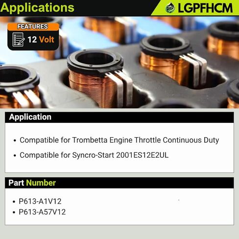 P613-A1V12 12V سحب الملف اللولبي لـ Trombetta محرك الخانق المستمر للمزامنة Syncro-Start 2001es12e2ul P613-A57V12 22073 in Kuwait