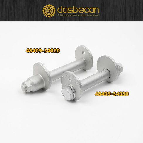 طقم كاميرات الذراع السفلى من Dasbecan متوافق مع Toyota Tundra Sequoia 2000-2007 ، محاذاة الأمامية براغي تعديل إصبع القدم المحاذاة تحل محل# 4840934020 4840934030،2 حزمة لكلا الجانبين in Saudi Arabia