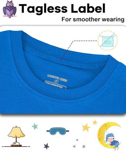 DAUGHTER QUEEN بيجامة للأولاد 100% قطن بأكمام طويلة مقاس 18 شهرًا - 12 سنة in Kuwait