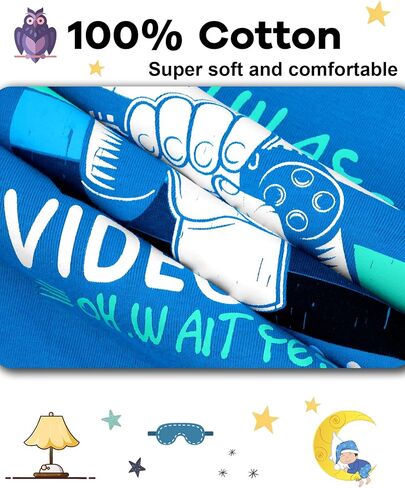 DAUGHTER QUEEN بيجامة للأولاد 100% قطن بأكمام طويلة مقاس 18 شهرًا - 12 سنة in Kuwait