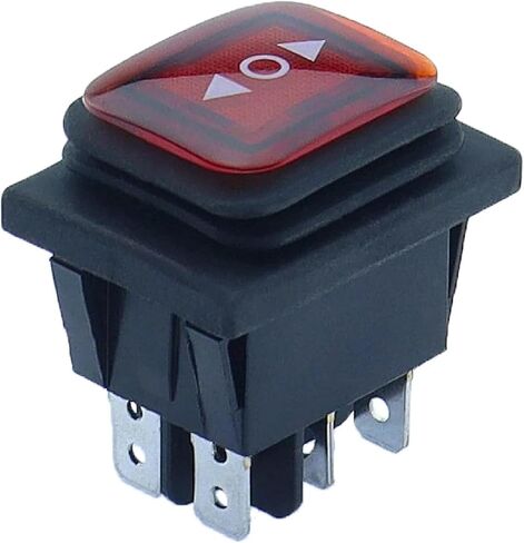 مفتاح روكي 6 دبوس ، عودة الربيع على الوجهين ، 12-24V/220V AC/DC ، مؤشر LED الأحمر (قفل ثابت) in Saudi Arabia