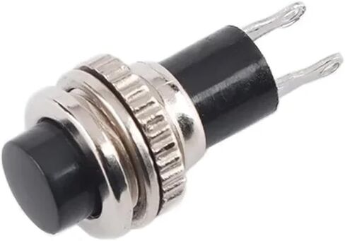 DS316 Momentary Push Button Switch, Panel Mount, 10mm, Black Red Green Yellow Blue White, Off-(ON), 0.5A 250VAC (Red 5PCS) in Saudi Arabia