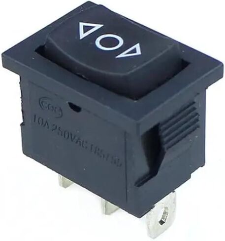 KCD1 Switch Rocker Switch ، 6A/250V 10A/125V AC ، أسود (6pin on Off On) in Saudi Arabia