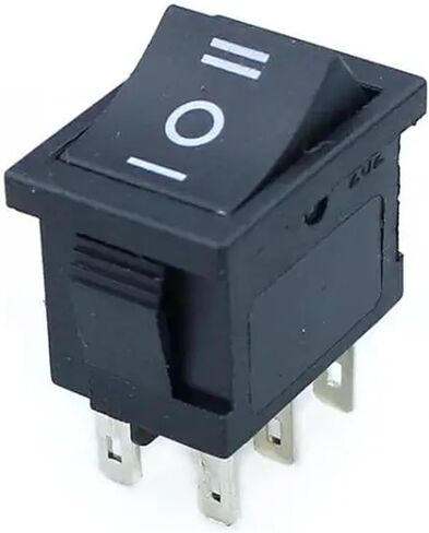 KCD1 Switch Rocker Switch ، 6A/250V 10A/125V AC ، أسود (6pin on Off On) in Saudi Arabia