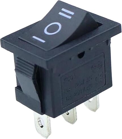 KCD1 Switch Rocker Switch ، 6A/250V 10A/125V AC ، أسود (6pin on Off On) in Saudi Arabia