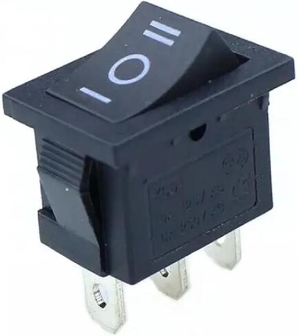 KCD1 Switch Rocker Switch ، 6A/250V 10A/125V AC ، أسود (6pin on Off On) in Saudi Arabia