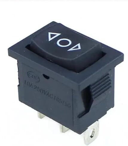 KCD1 Switch Rocker Switch ، 6A/250V 10A/125V AC ، أسود (6pin on Off On) in Saudi Arabia