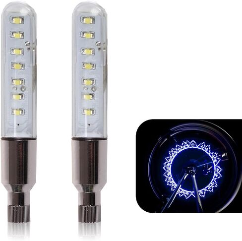 Led Bicycle Wheel Lights, Waterproof Mountain Bike Warning Tyre Lights, Multi-Patterned Change 3.7" Super Bright Bike Tire Valve Stem Light, Universal for Most Bikes in Saudi Arabia