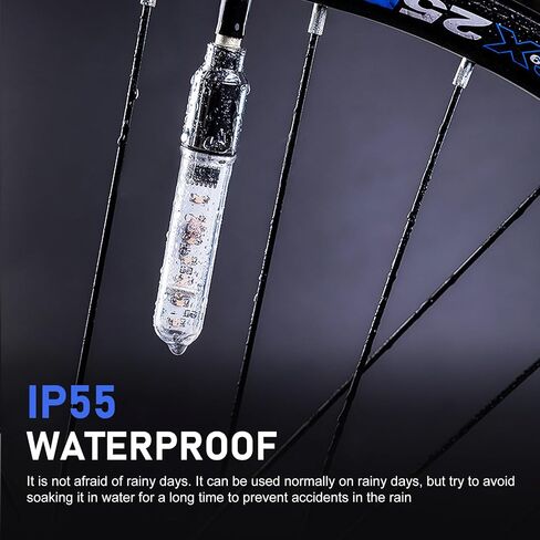 Led Bicycle Wheel Lights, Waterproof Mountain Bike Warning Tyre Lights, Multi-Patterned Change 3.7" Super Bright Bike Tire Valve Stem Light, Universal for Most Bikes in Saudi Arabia