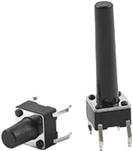 Tactile Push Button Switch, 6x6mm, 20-Pack, Multiple Heights 4.3-11mm, Momentary Micro Switch (6 * 6 * 5mm) in Saudi Arabia