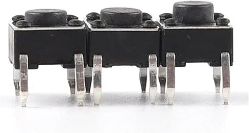 Tactile Push Button Switch, 6x6mm, 20-Pack, Multiple Heights 4.3-11mm, Momentary Micro Switch (6 * 6 * 5mm) in Saudi Arabia