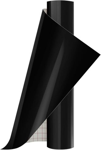 Ant Black لاصق ذكي من الفينيل الدائم مقاس 13 بوصة × 30 قدمًا متوافق مع سلسلة Cricut Explore and Maker بدون قطع الحصير، وإنشاء مشاريع DIY والشارات والملصقات والمزيد in Kuwait