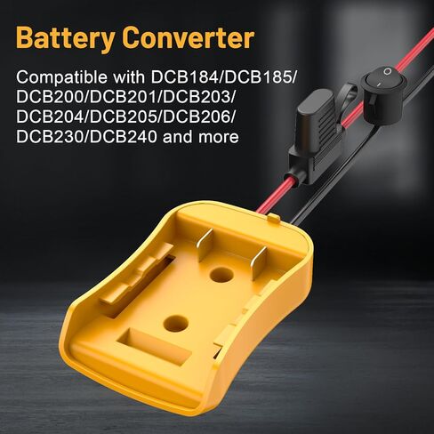 Power Wheels Adapter for Milwaukee M18 Battery Adapter, 18V Power Wheels Battery Converter Kit with Fuses Holder and Switch, Wire Terminals, 12AWG Wire for RC Car DIY Adapter Set (3 Packs) in Kuwait