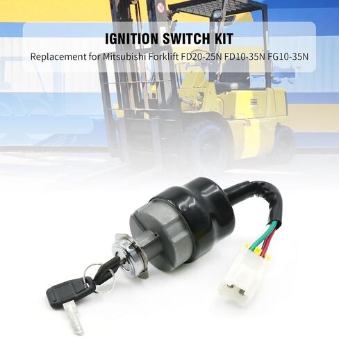 91A05-21400 Ignition Switch Kit, Replacement for Mitsubishi Forklift FD20-25N FD10-35N FG10-35N, Replaces 91A05-11400 in Saudi Arabia