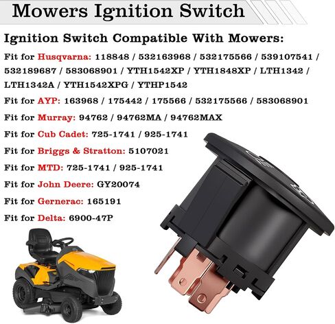 117-2221 Lawn Myers Switch Ignition Switch ، مع 2 مفتاحين 3 من الموضع 5 محطات ، مناسبة لـ Exmark Lazer Z Quest Next Lazer Z ، لـ Toro Z Master Time Cutter SS ZS سلسلة ، استبدل 137-4100 ، 116-0229 in Kuwait