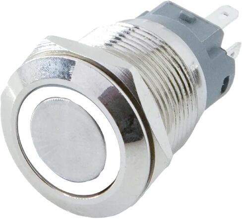 LED Metal Push Button Switch, 12-22mm, IP65 Waterproof, Self-cerveset, eable 3-220V (Green-P 100-240V(220V) 19mm Self Reset) in Saudi Arabia