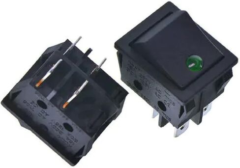 KCD4 Rocker Switch, 30A 250VAC Power Switch with Indicator Light, Green, Orange, Red Illuminated, High Current Capacity for Electrical Equipment (4PIN ON-Off) in Saudi Arabia