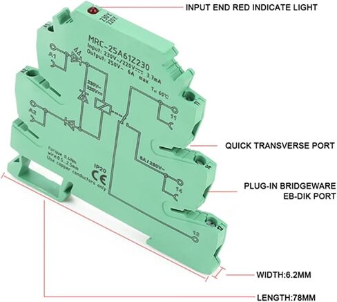 MRC-25A61Z230 التتابع الكهرومغناطيسي وحدة الترحيل وحدة الترحيل الإدخال 230VAC/220VDC 1NO 1 NC 6A in Saudi Arabia