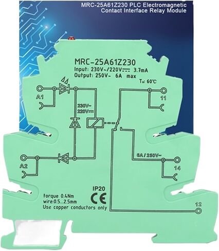 MRC-25A61Z230 التتابع الكهرومغناطيسي وحدة الترحيل وحدة الترحيل الإدخال 230VAC/220VDC 1NO 1 NC 6A in Saudi Arabia
