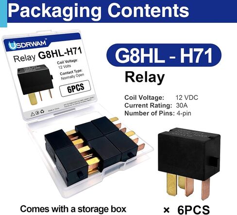 2PCS Automotive Relay, G8HL-H71 39794-SDA-A03 39794-SDA-A05 12VDC, Compatible for 2003-2014 Accord 2006-2014 Civic 2007-2014 Acura MDX CR-V CR-Z Element Car in Kuwait