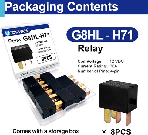 2PCS Automotive Relay, G8HL-H71 39794-SDA-A03 39794-SDA-A05 12VDC, Compatible for 2003-2014 Accord 2006-2014 Civic 2007-2014 Acura MDX CR-V CR-Z Element Car in Kuwait