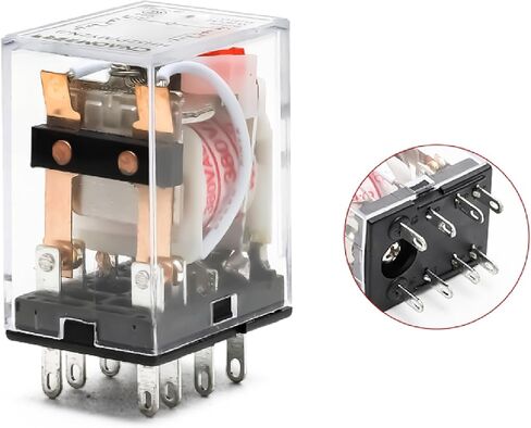 Electromagnetic Relay HH52P/HH53P/HH54P, 8/14 Pin, AC/DC 12V/24V/220V, Silver Alloy Contacts (HH53P DC-24V 11Pin) in Saudi Arabia
