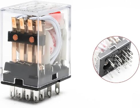 Electromagnetic Relay HH52P/HH53P/HH54P, 8/14 Pin, AC/DC 12V/24V/220V, Silver Alloy Contacts (HH53P DC-24V 11Pin) in Saudi Arabia