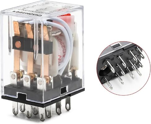 Electromagnetic Relay HH52P/HH53P/HH54P, 8/14 Pin, AC/DC 12V/24V/220V, Silver Alloy Contacts (HH53P DC-24V 11Pin) in Saudi Arabia