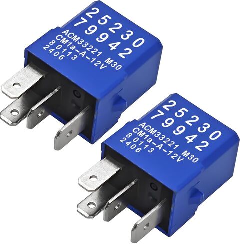 2PCS Compatible with Nissan/Infiniti 25230-79942 Relay (Replaces 25230-79943) 4-Pin 12V Blue Micro-ISO — Engine Bay IPDM/Cabin Fuse Box — A/C • Blower • Fuel Pump • Ignition • Accessory in Saudi Arabia