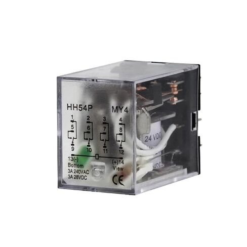 ترحيل my4p HH54p My4nj Coil General DPDT micro mini electromagnetic swite مع قاعدة المقبس LED 36V DC in Kuwait