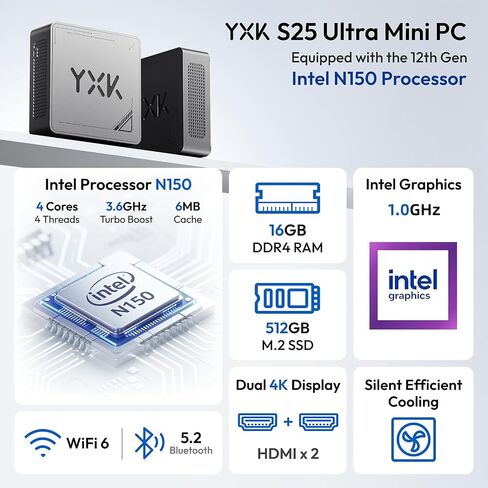 YXK S15 UItra Mini PC لبطاقة MicroSD سعة 32 جيجابايت سرعة القراءة: حتى 100 ميجابايت/ثانية، سرعة الكتابة: حتى 30 ميجابايت/ثانية. يدعم ما يصل إلى 20,000 صورة، أو 10,000 أغنية. تسمح هذه السرعات بالموسيقى السريعة والصور والفيديو والمستندات in Saudi Arabia