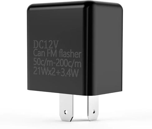 12V LED Turn Signal Flasher Relay, 2-Pin Universal Motorcycle Blinker, Adjustable Frequency (Black) in Saudi Arabia