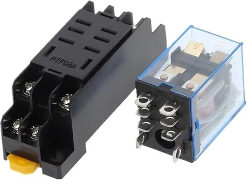 8Pin Coil Power Relay DPDT LY2NJ HH62P HHC68A-2Z مع قاعدة المقبس DC 24V in Kuwait