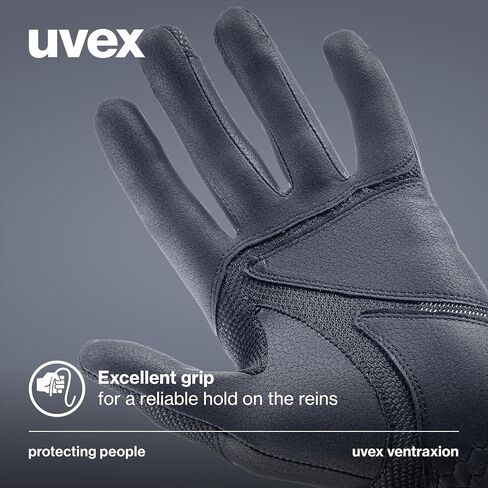 قفازات ركوب الخيل Uvex قابلة للتمدد وقابلة للتنفس (غربية/إنجليزية) للنساء والرجال، فينتراكسيون in Kuwait
