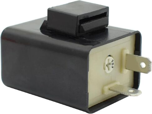 Universal 12V LED Turn Signal Flasher Relay, Black, Rubber Metal Construction, 4.4x3.3x2.5cm, Adjustable Frequency, Waterproof, Model WX-7199, for Motorcycle Accessories (Black) in Saudi Arabia