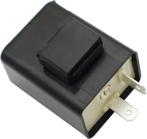 Universal 12V LED Turn Signal Flasher Relay, Black, Rubber Metal Construction, 4.4x3.3x2.5cm, Adjustable Frequency, Waterproof, Model WX-7199, for Motorcycle Accessories (Black) in Saudi Arabia