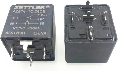 Zettler Car 24V Relay AZ974-1C-24DE AZ974 1C 24DE AZ9741C24DE 24VDC DC24V 24V 40A 5PIN (الحجم: 5pcs) in Saudi Arabia