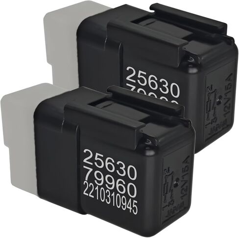 HR159T Horn Relay (Pack of 2)-25630-79960 12VDC 15A 3-Pin Relay متوافق مع Nissan 200SX 240SX 300ZX 350Z 370Z (1989-1998) in Kuwait