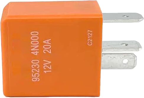 3-Pack 95230 4N000 Relay - SPDT 20A 12VDC 3-Pin Horn Relay - Compatible with Hyundai/Kia (Sonata, Sorento) - Fixes Weak Sound, No Honk & P0627 Code in Saudi Arabia