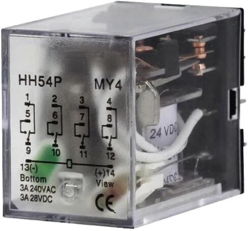 ترحيل my4p HH54p My4nj Coil General DPDT micro mini electromagnetic sway مع قاعدة المقبس LED 24V DC in Saudi Arabia